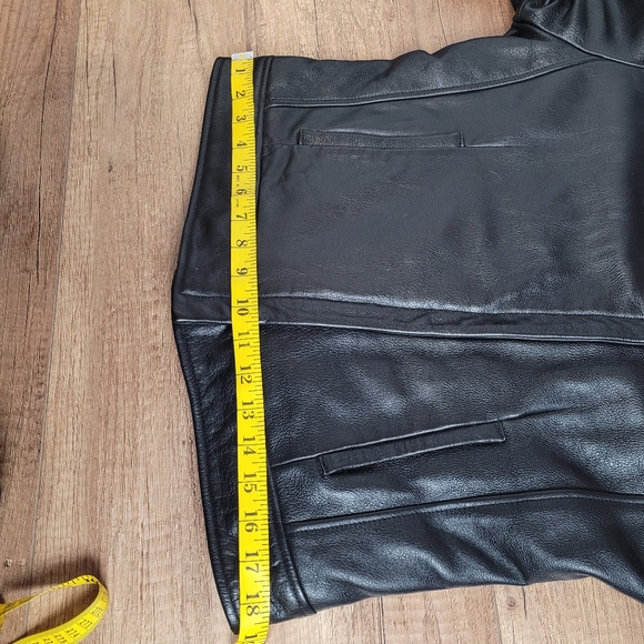 Vintage Wilsons leather womens Black leather biker jacket asymmetrical zip M - Picture 14 of 16